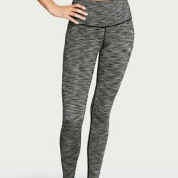 🧡 Knockout by Victoria Sport High Rise Legging Tight Black Marl Long - Picture 1 of 1
